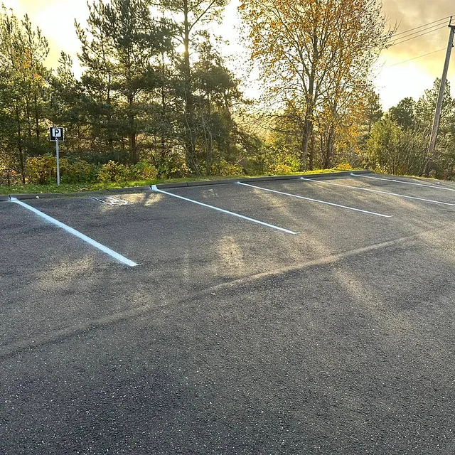 Oppmerking av p-plasser hos kunde.